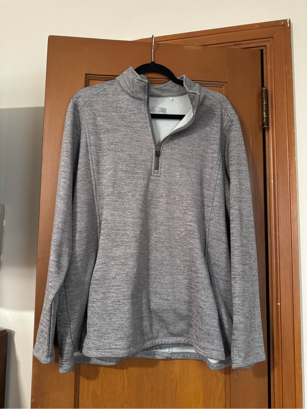 Callaway Women's Heather Gray Zip-Front Performance Pullover
